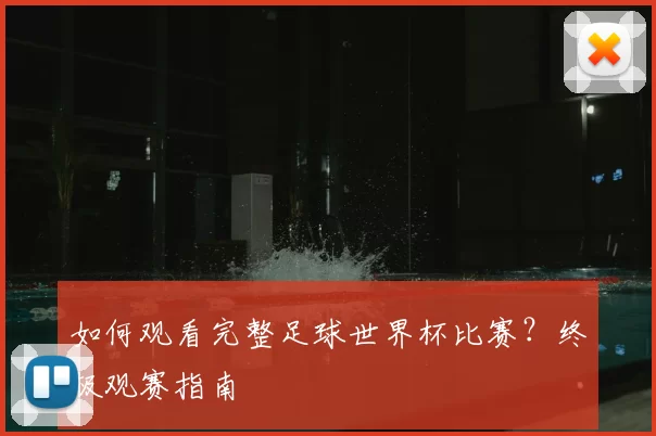 如何观看完整足球世界杯比赛？终极观赛指南